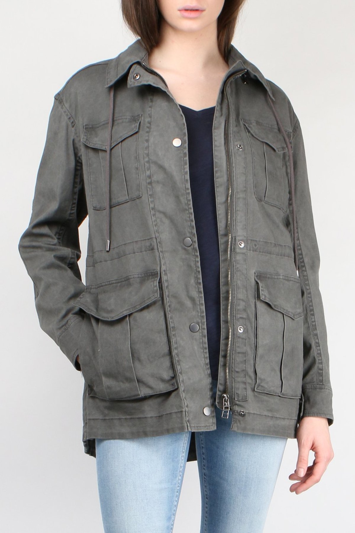 ATM Enzyme Wash Field Jacket - Steel 