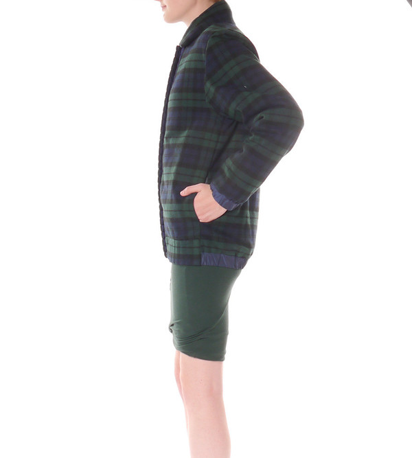 Sacai Luck Plaid Faux Down Filled Coat Sacai Luck Plaid Faux Down Filled Coat