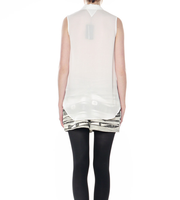 Theyskens Theory Bamy Faloon Silk Sleeveless Blouse Theyskens Theory Bamy Faloon Silk Sleeveless Blouse