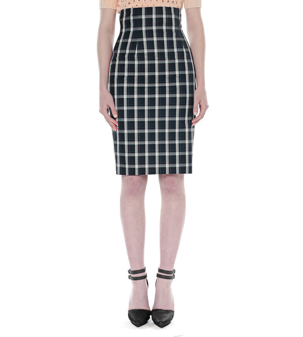 G.V.G.V. Tartan Check Fitted Skirt G.V.G.V. Tartan Check Fitted Skirt