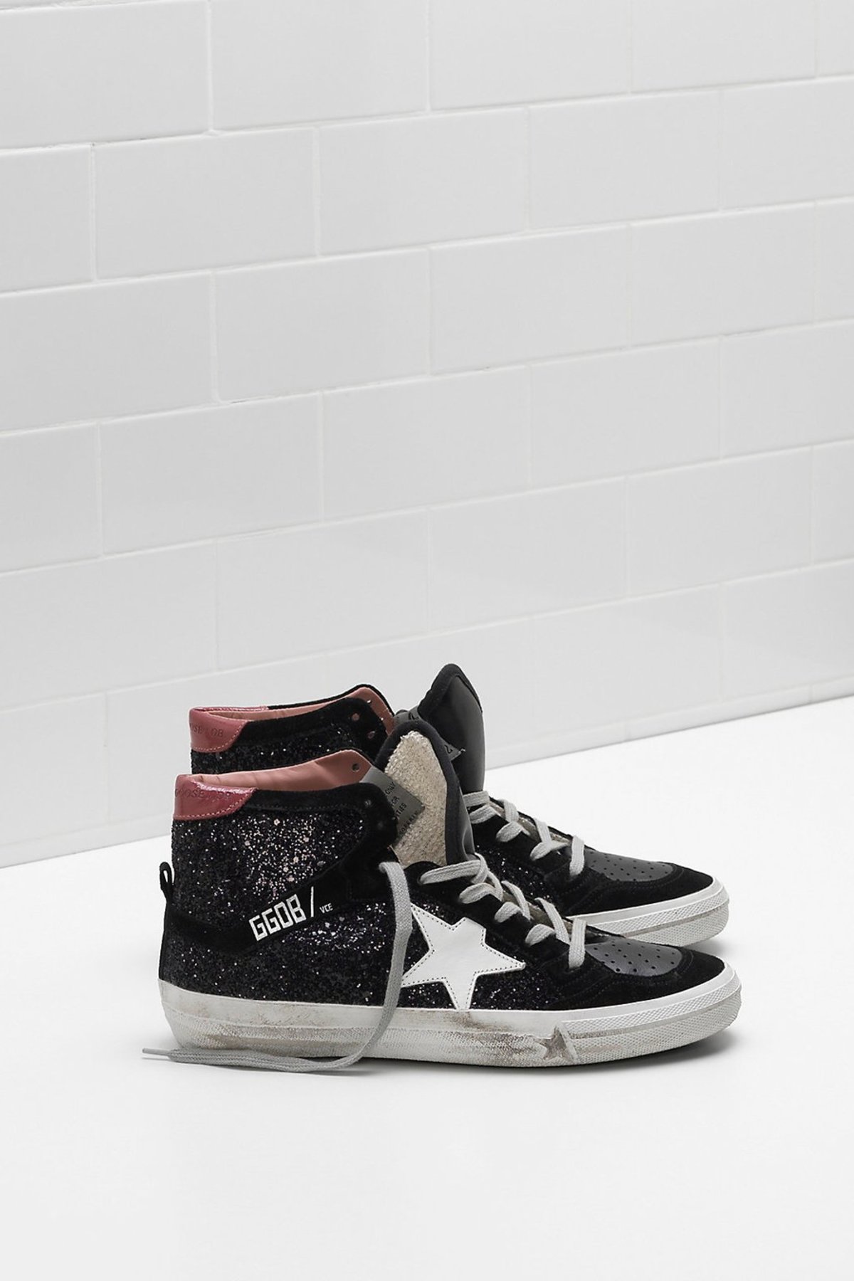 black glitter golden goose