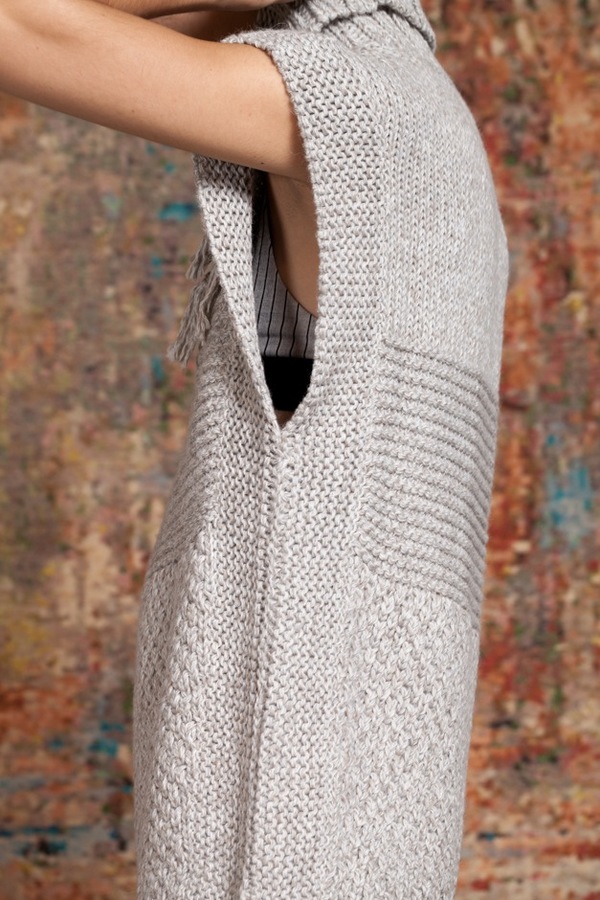 Apiece Apart Ines Fringe Vest | grey melange Apiece Apart Ines Fringe Vest | grey melange