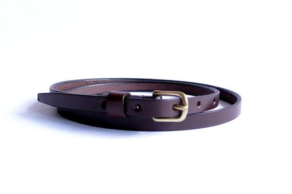 Sara Barner 0.5 Inch Dark Brown Belt Sara Barner 0.5 Inch Dark Brown Belt