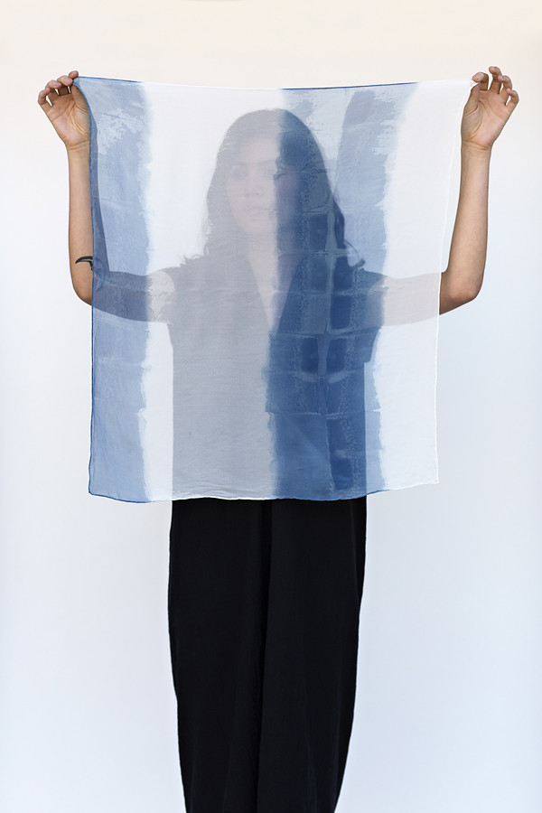 Miranda Bennett Organic Stripe Silk Square Miranda Bennett Organic Stripe Silk Square