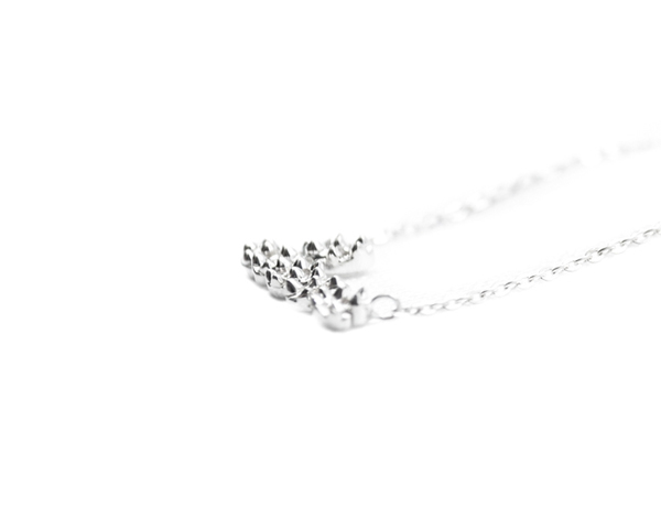 E.M. Silver Textured Cursive Love Necklace E.M. Silver Textured Cursive Love Necklace