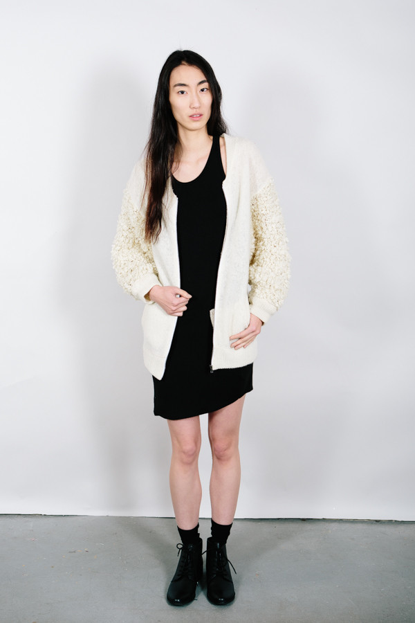 SHAE NY Boucle Sweater Bomber SHAE NY Boucle Sweater Bomber