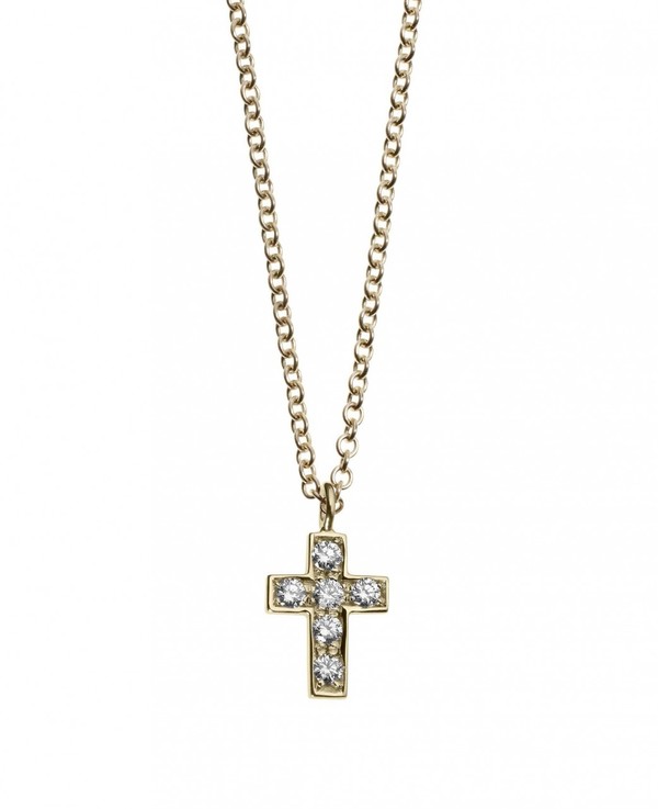 Minor Obsessions Pave Diamond Cross Necklace Minor Obsessions Pave Diamond Cross Necklace