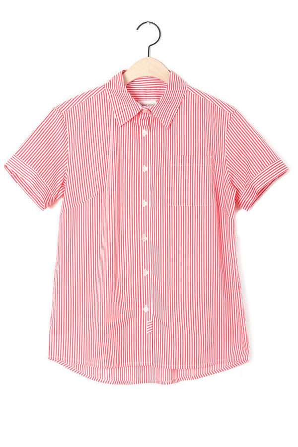 Bridge & Burn Francis Coral Stripe Button-Up Bridge & Burn Francis Coral Stripe Button-Up