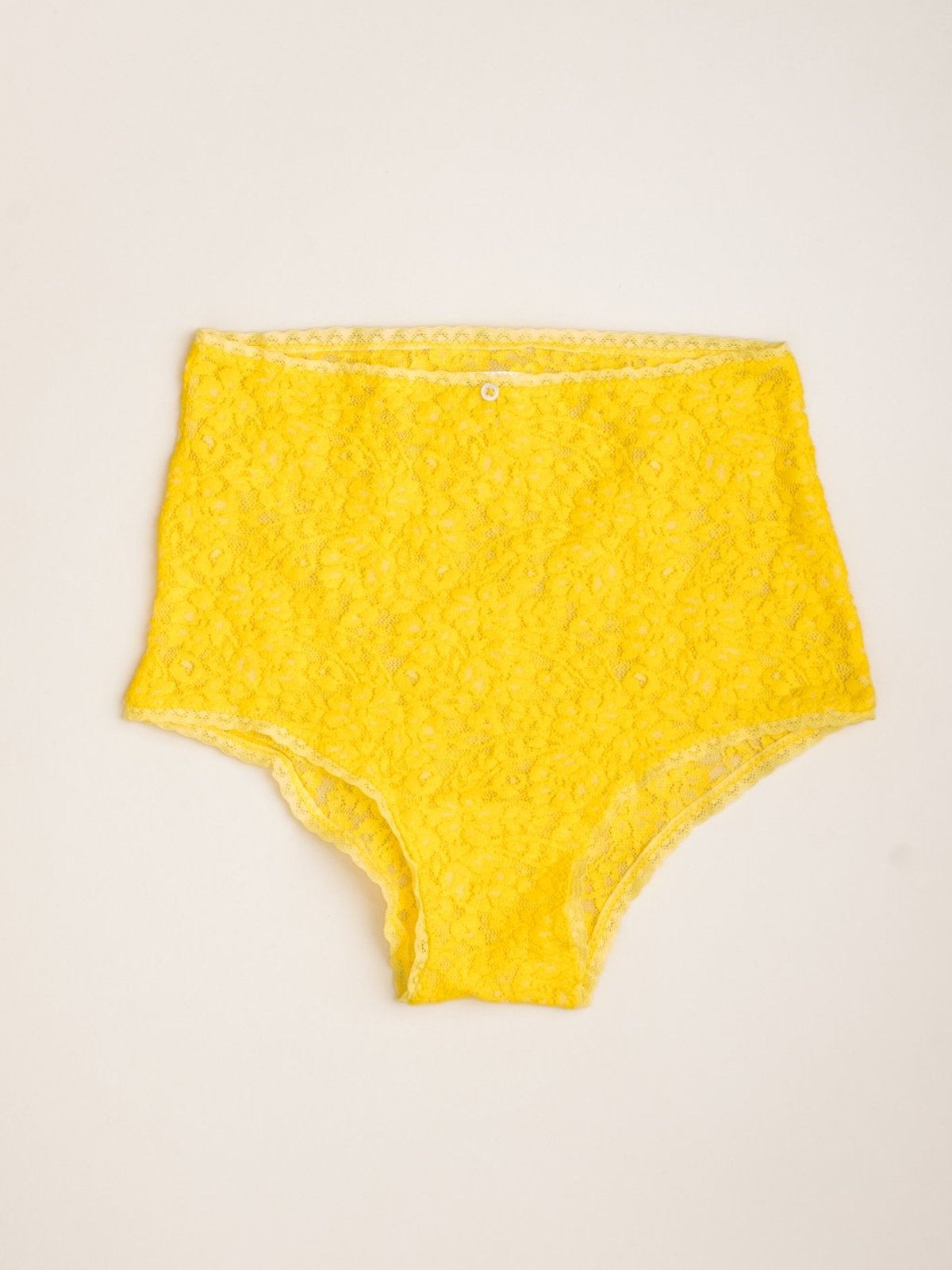 Vivien Ramsay Hi Waist Lace Panty Yellow Garmentory