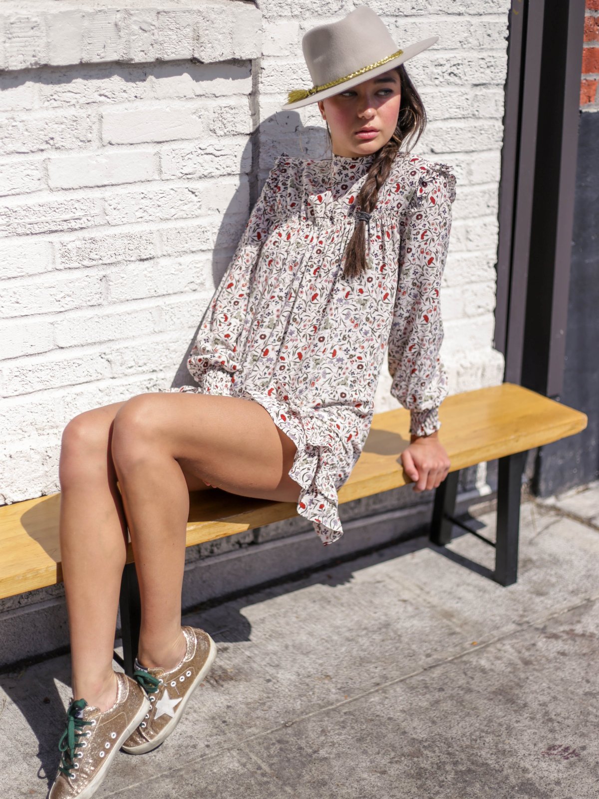 frame smocked shift dress