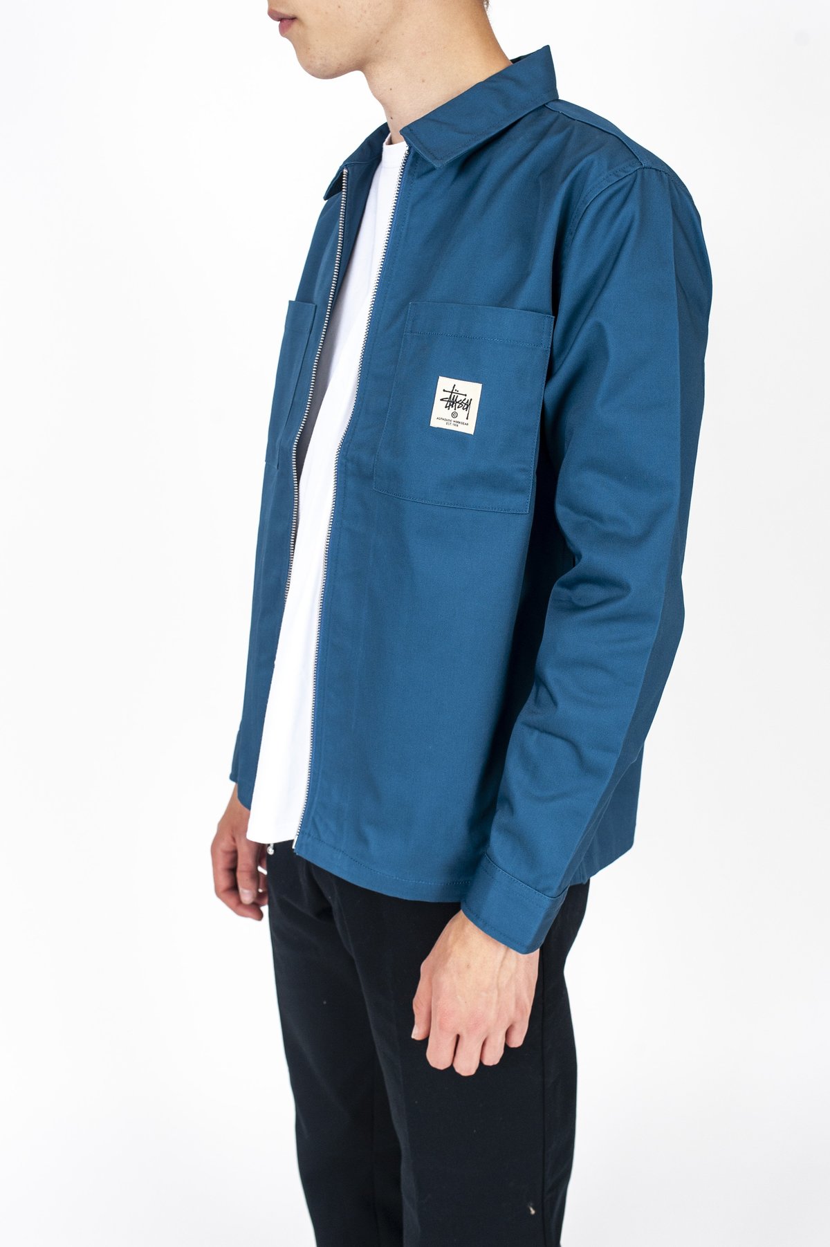 春物がお買い得 週末限定sale 新作 Stussy Zip Up Work Ls Shirt 欠品カラー再入荷 Www Premiervbleague Com
