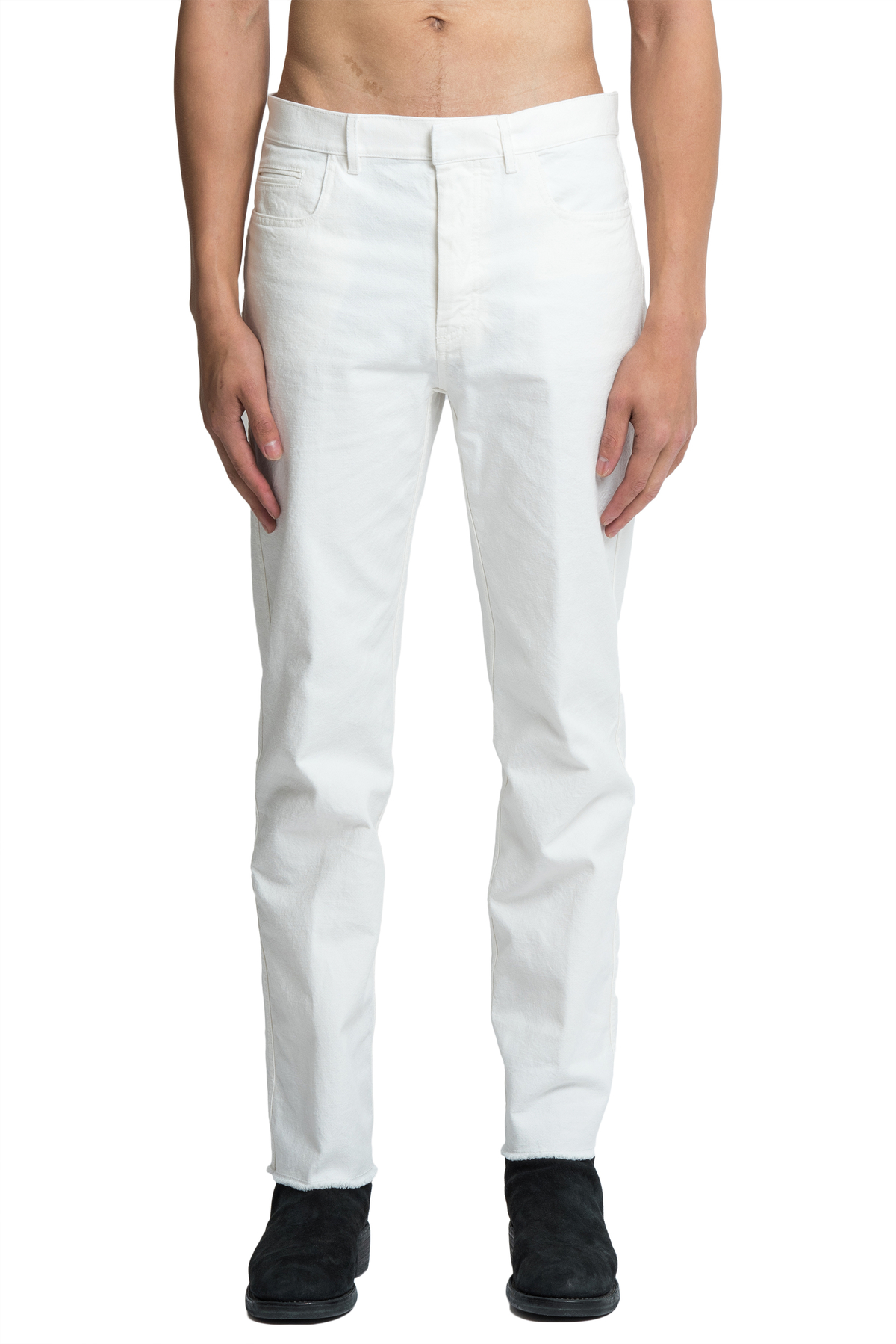 white skinny trousers
