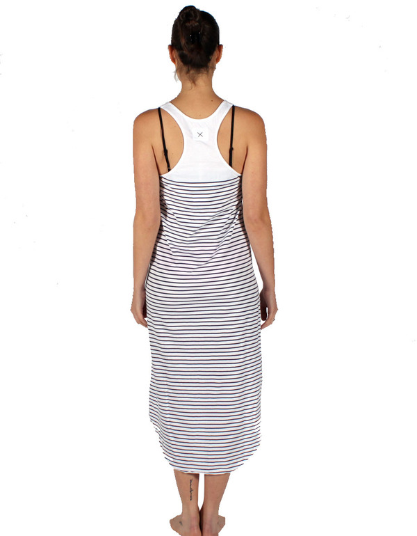 First Base Hi-lo Stripe Dress First Base Hi-lo Stripe Dress