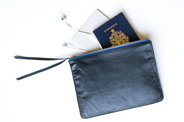 Bel Handmade 7" Zip Pouch- Grey Bel Handmade 7" Zip Pouch- Grey