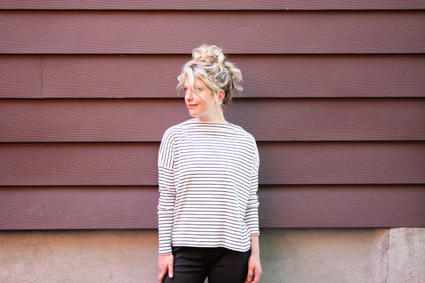 Hutchison Black and White Striped Top Hutchison Black and White Striped Top
