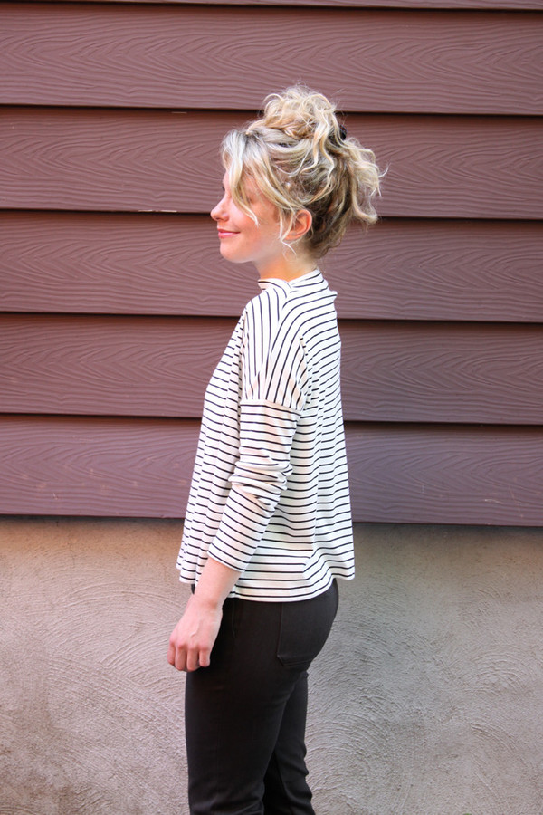 Hutchison Black and White Striped Top Hutchison Black and White Striped Top