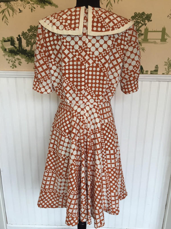 Un-Cinq 70's Japanese abstract polkadot dress 28 inch waist large Un-Cinq 70's Japanese abstract polkadot dress 28 inch waist large
