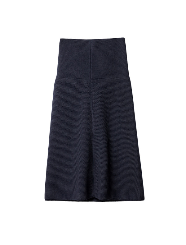 Lemaire Flared Rib Skirt Midnight Lemaire Flared Rib Skirt Midnight