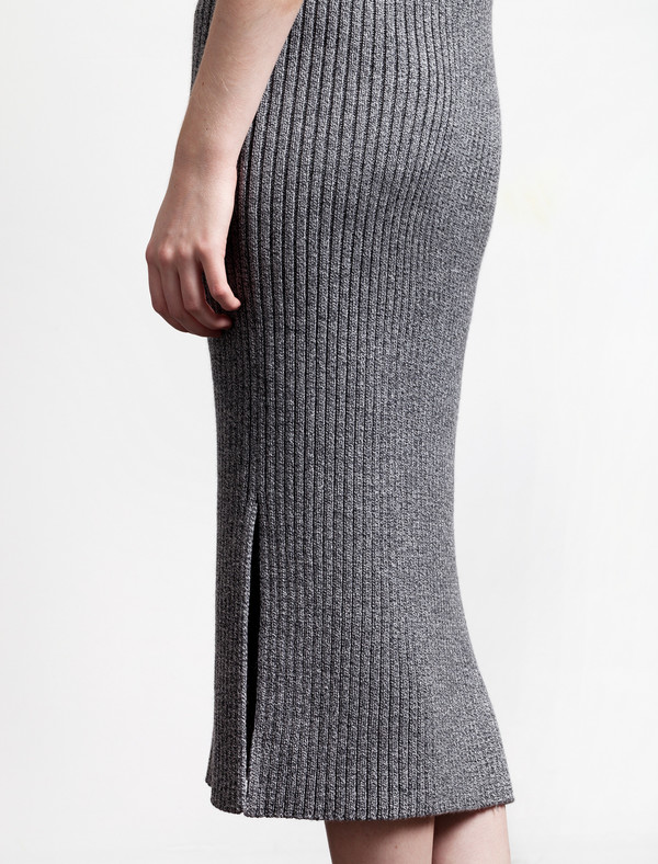 1205 Merchant Merino Rib Polo Dress Grey 1205 Merchant Merino Rib Polo Dress Grey