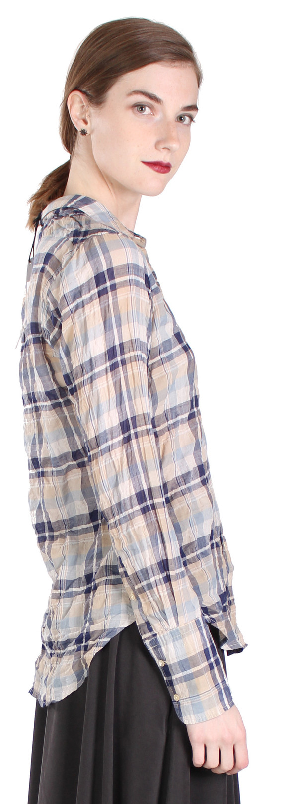 Nili Lotan NL Shirt Indigo Stripe in Blue Nili Lotan NL Shirt Indigo Stripe in Blue