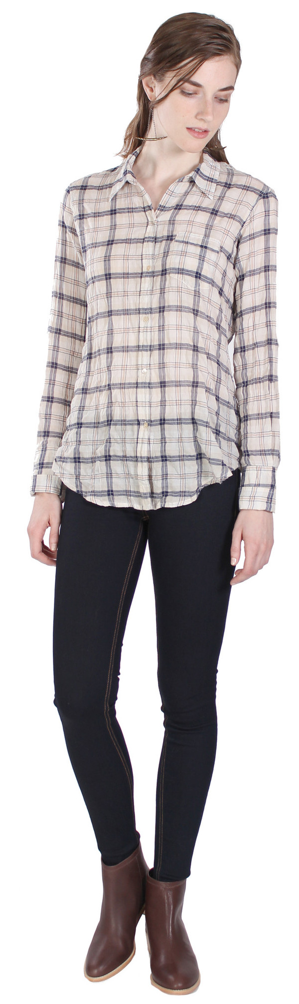 Nili Lotan Shirt Indigo Stripe in Multi Nili Lotan Shirt Indigo Stripe in Multi