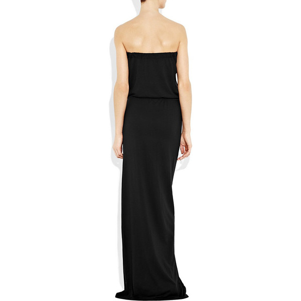 Black strapless jersey maxi dress Black strapless jersey maxi dress