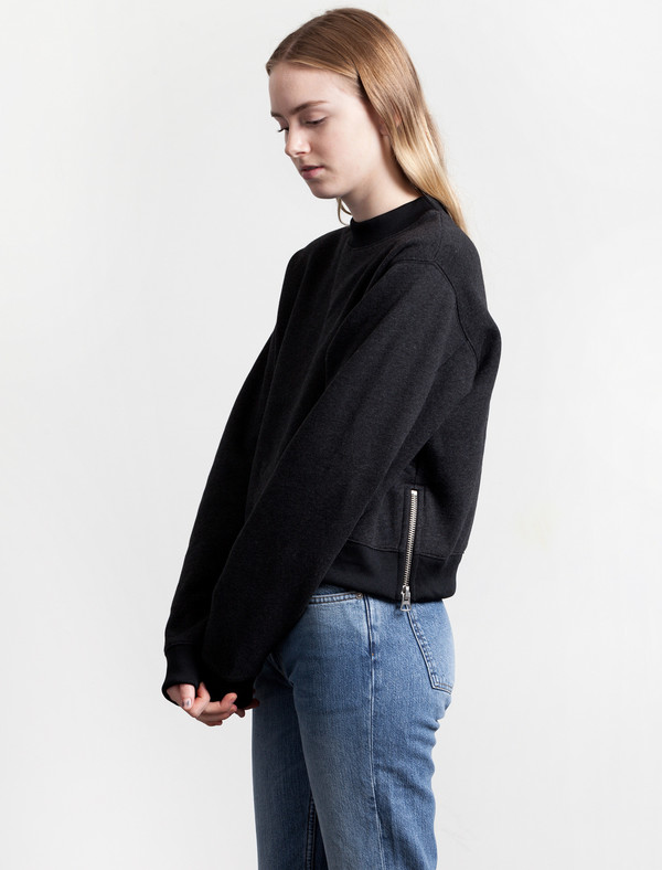 Acne Studios Bird Fleece Sweatshirt | Dark Grey Acne Studios Bird Fleece Sweatshirt | Dark Grey