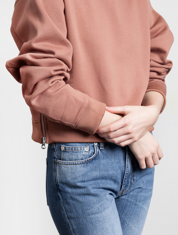 Acne Studios Bird Fleece Sweatshirt | Dusty Pink Acne Studios Bird Fleece Sweatshirt | Dusty Pink