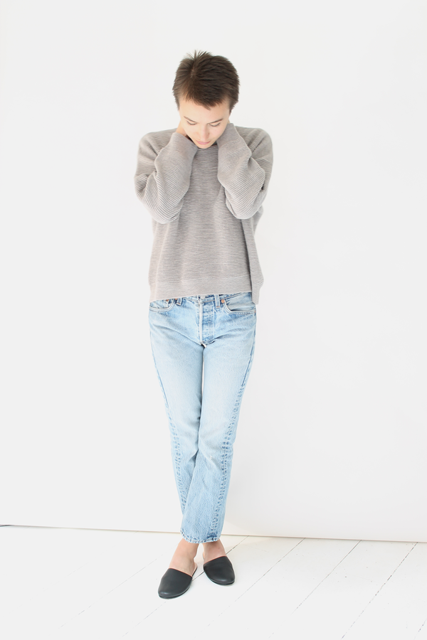 Micaela Greg ripple sweater | dove grey Micaela Greg ripple sweater | dove grey
