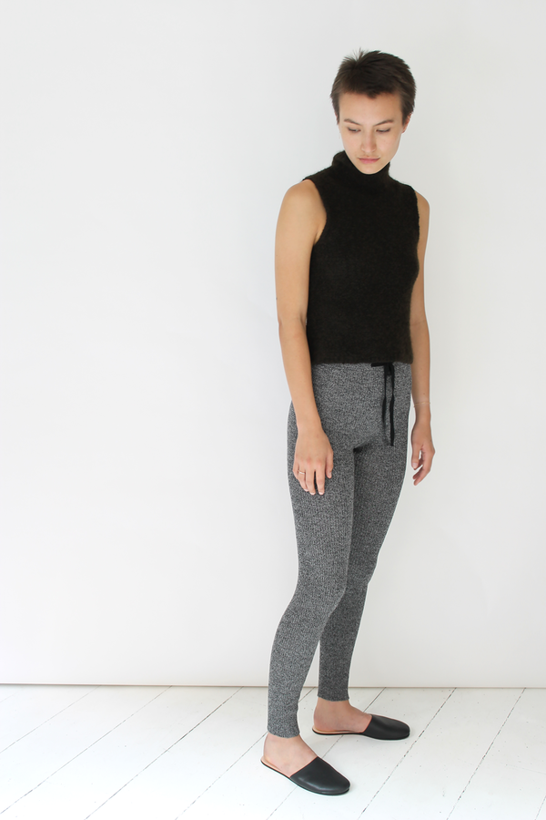 Micaela Greg Ribbed slim sweats | speckle grey Micaela Greg Ribbed slim sweats | speckle grey