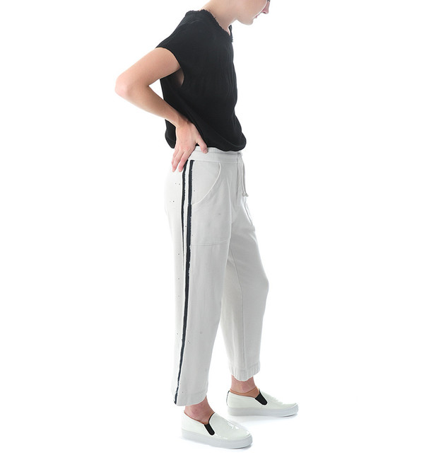 Raquel Allegra Fleece Cropped Painted Pant Raquel Allegra Fleece Cropped Painted Pant