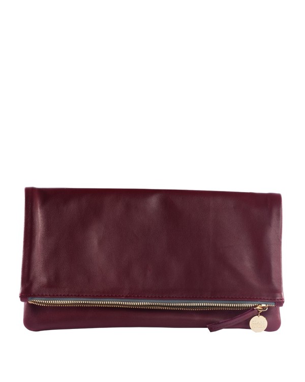 Clare Vivier Oversize Clutch - Burgundy Clare Vivier Oversize Clutch - Burgundy