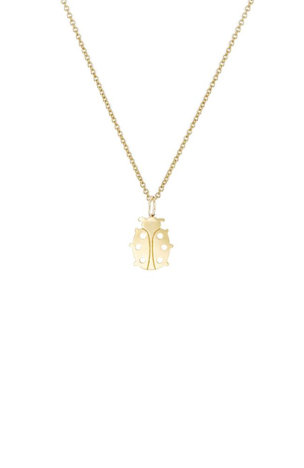Sydney Evan 14K Tiny Ladybug Necklace 