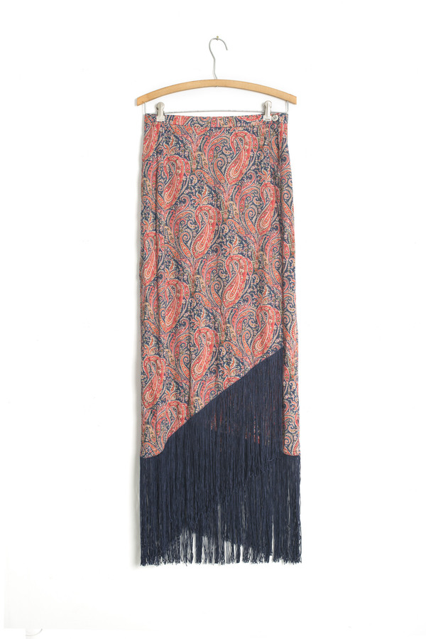 Carleen Fringe Wrap Skirt Carleen Fringe Wrap Skirt