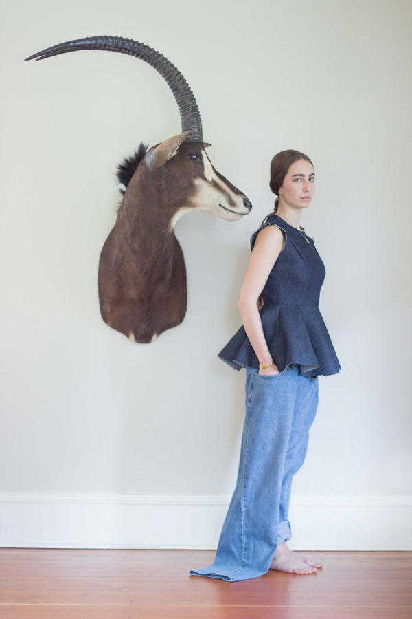 Alexa Stark Denim Peplum Tank Alexa Stark Denim Peplum Tank