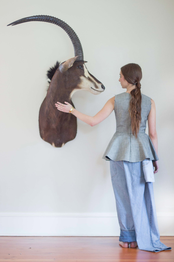 Alexa Stark Denim Peplum Tank Alexa Stark Denim Peplum Tank