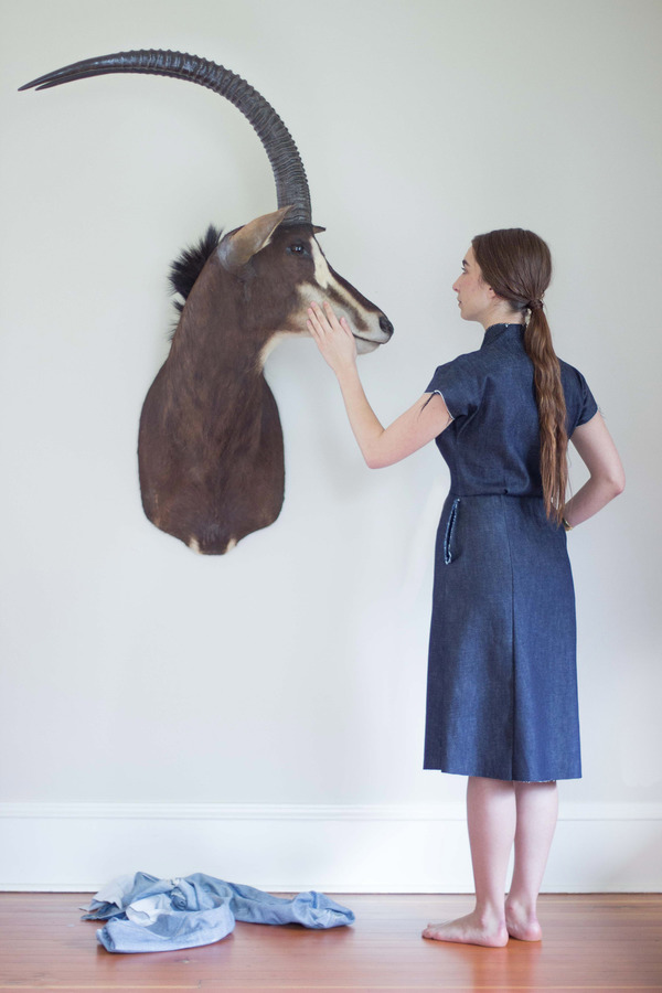 Alexa Stark Denim Shift Dress Alexa Stark Denim Shift Dress