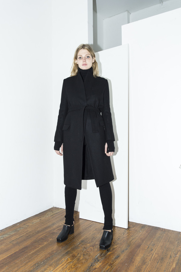 Assembly New York Black Belt Coat Assembly New York Black Belt Coat