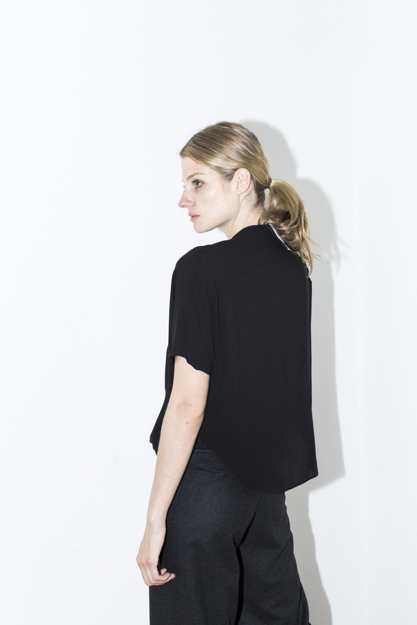 Assembly New York Black Rayon Twist Top Assembly New York Black Rayon Twist Top