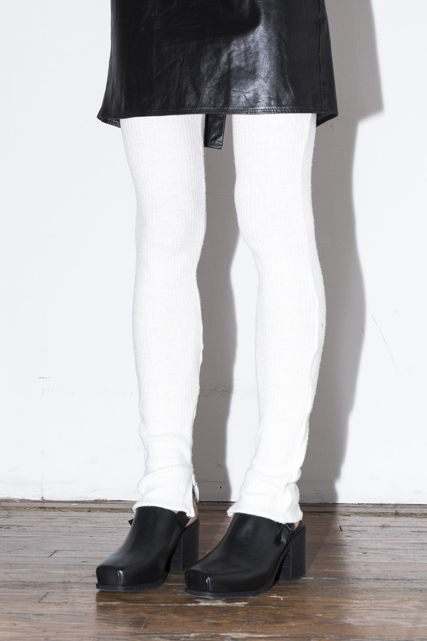 Assembly New York Off White Ribbed Leggings Assembly New York Off White Ribbed Leggings