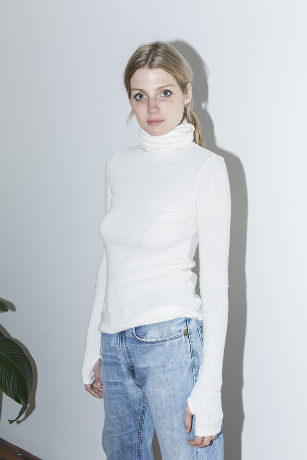 Assembly New York Off White T Neck Top Assembly New York Off White T Neck Top
