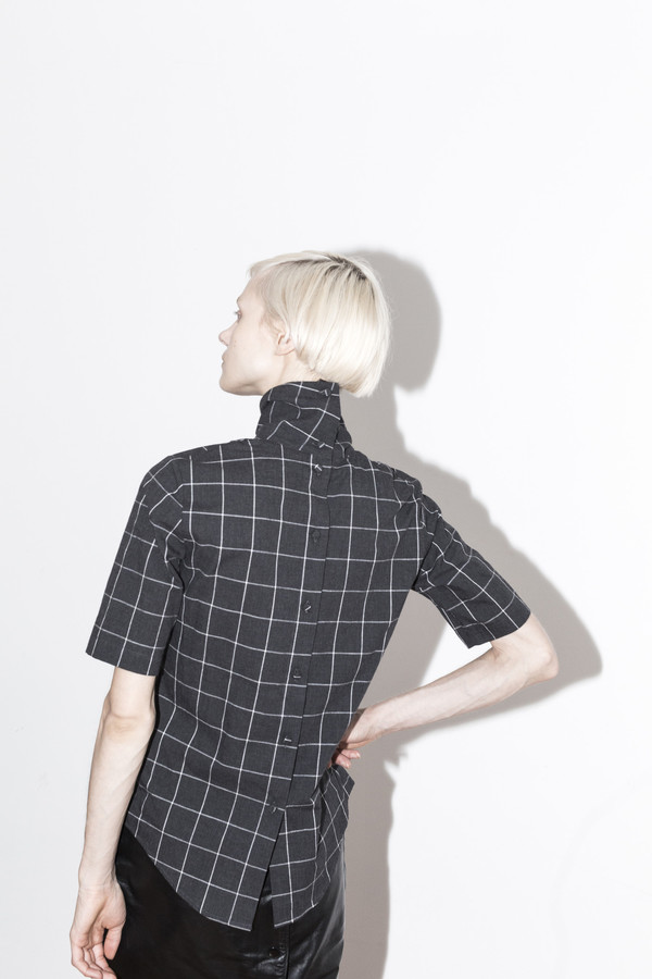 Assembly New York Plaid Reverse T Neck Assembly New York Plaid Reverse T Neck