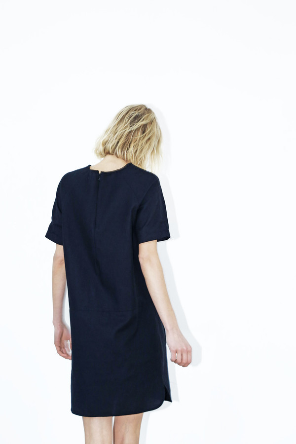 Black Cotton Raglan Dress Black Cotton Raglan Dress