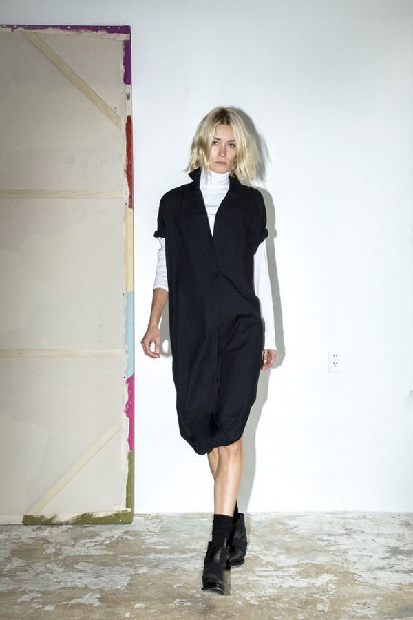 Assembly New York Black Cotton Twist Dress Assembly New York Black Cotton Twist Dress