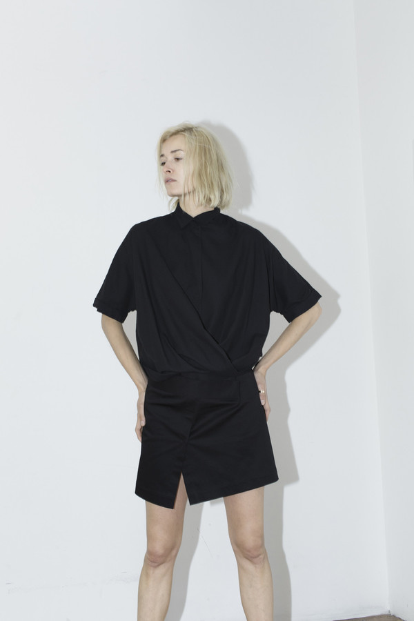 Black Cotton Twist Top Black Cotton Twist Top