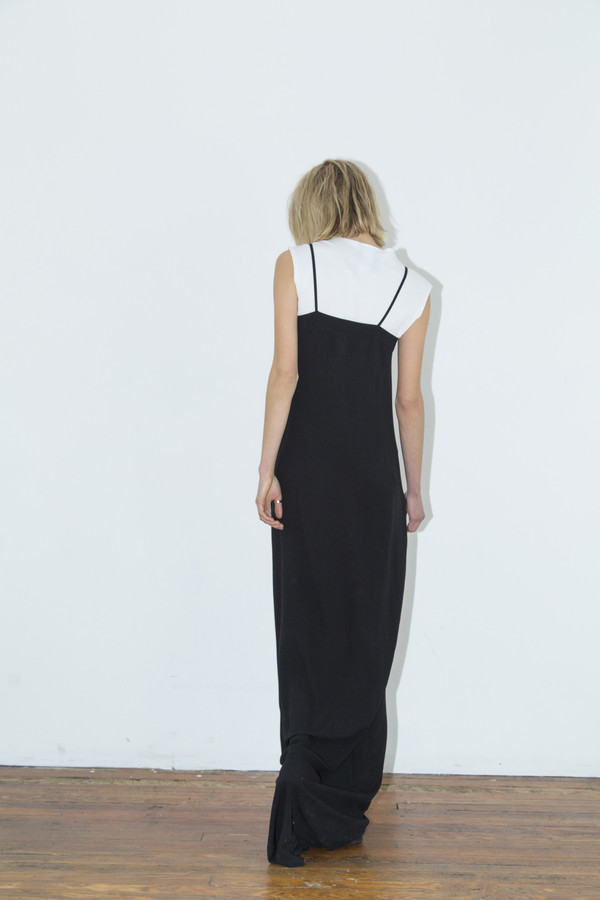 Assembly New York Black Rayon Maxi Cami Dress Assembly New York Black Rayon Maxi Cami Dress
