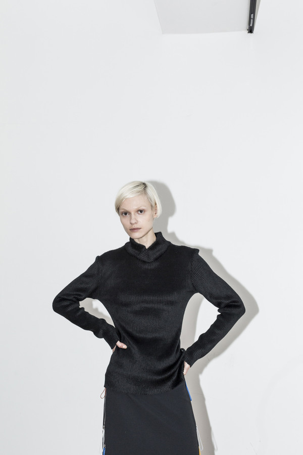 C.F. Goldman Black Knit Turtleneck C.F. Goldman Black Knit Turtleneck