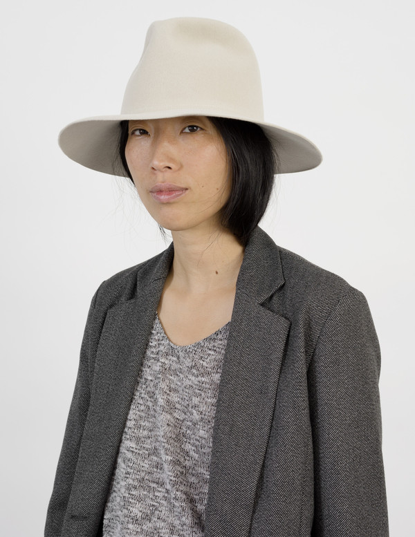 Clyde Alabaster Angora Pinch Hat Clyde Alabaster Angora Pinch Hat
