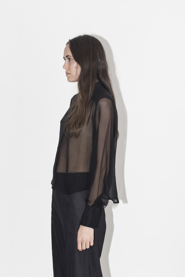 David Michael Black Sheer Kind Blouse David Michael Black Sheer Kind Blouse
