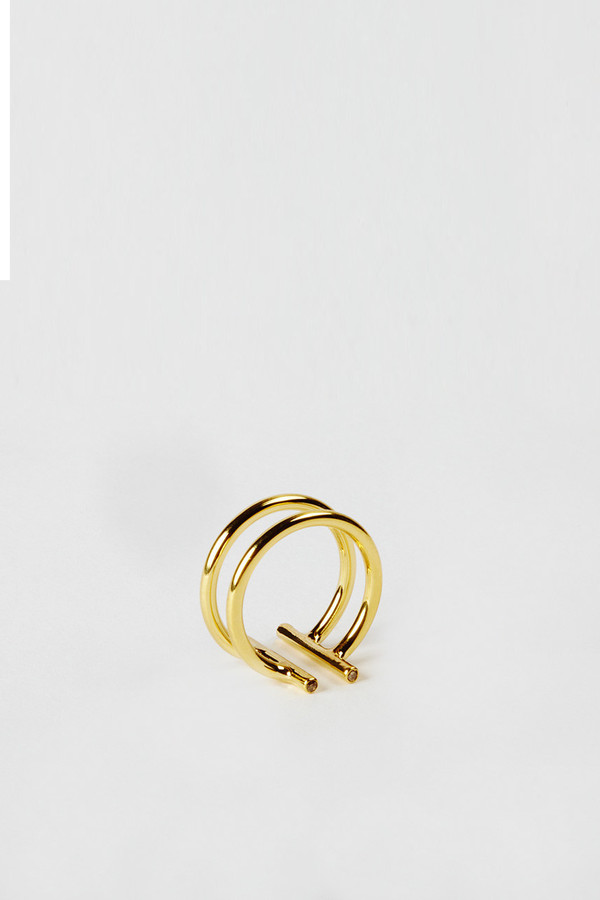 Natasha Wheat Gold Double Non Ring Natasha Wheat Gold Double Non Ring